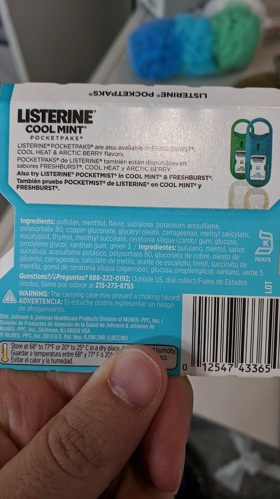 Listerine Cool Mints strips Pesach Ohel Torah