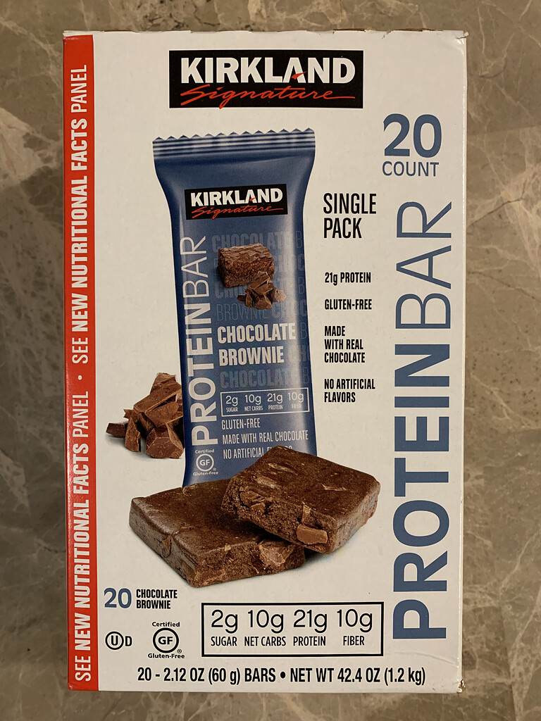 Kirkland Signature Gluten Free Protein Bars K for P? Pesach Ohel Torah
