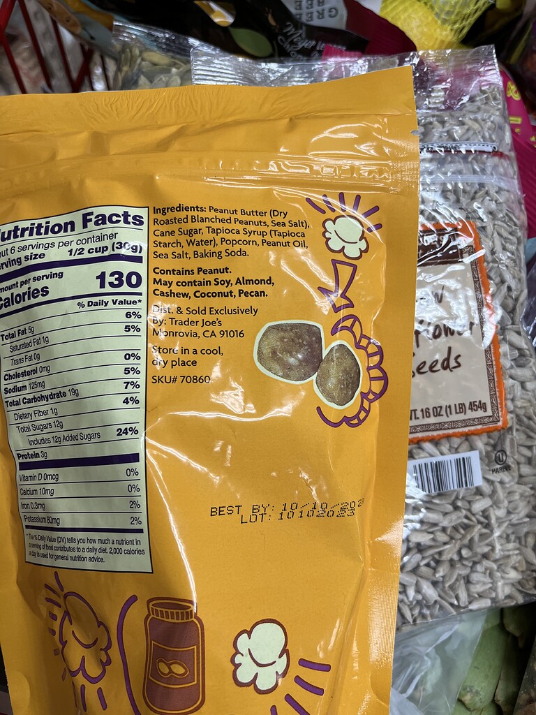 Trader Joe’s peanut butter caramel coated popcorn Pesach Ohel Torah