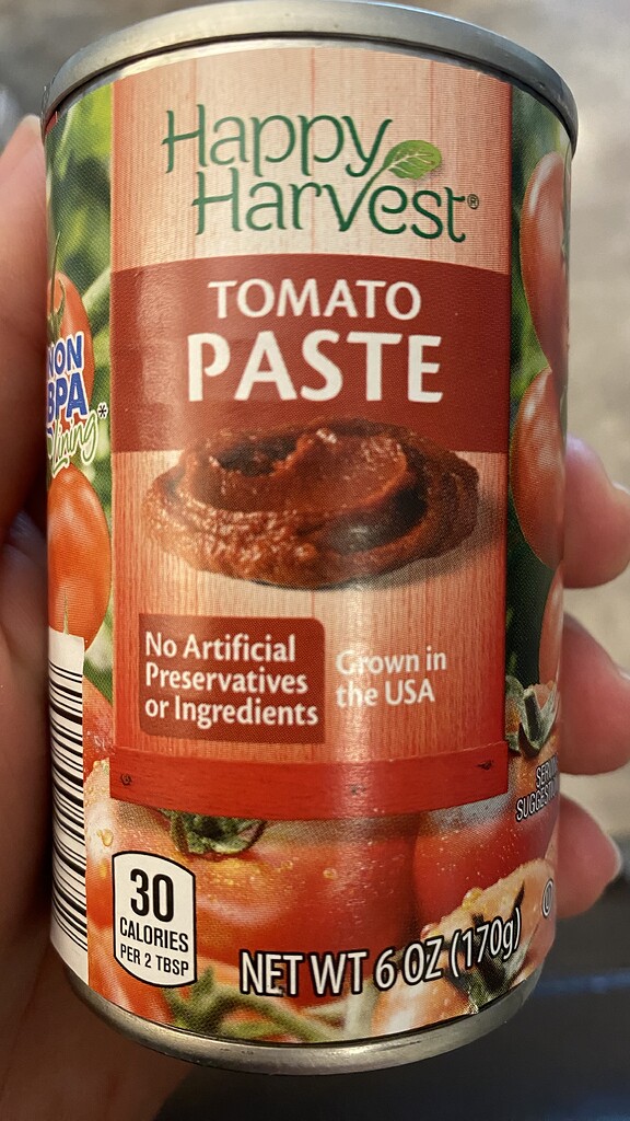 Happy Harvest tomato paste Pesach Ohel Torah