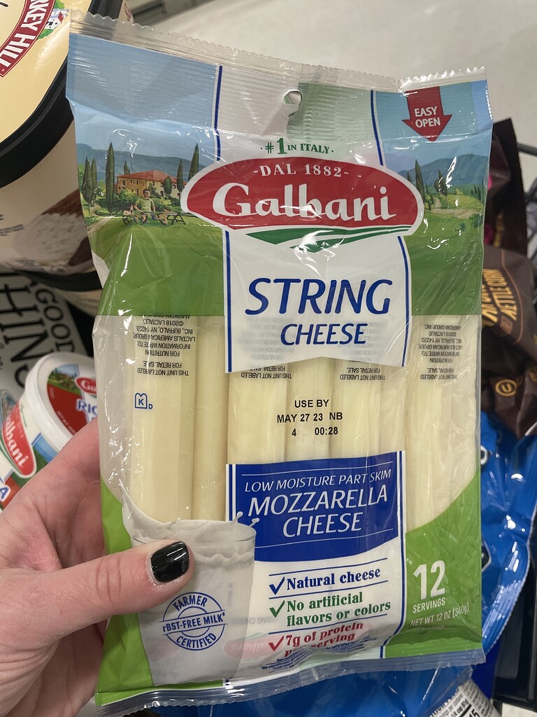 Galbani string cheese k for p Pesach Ohel Torah