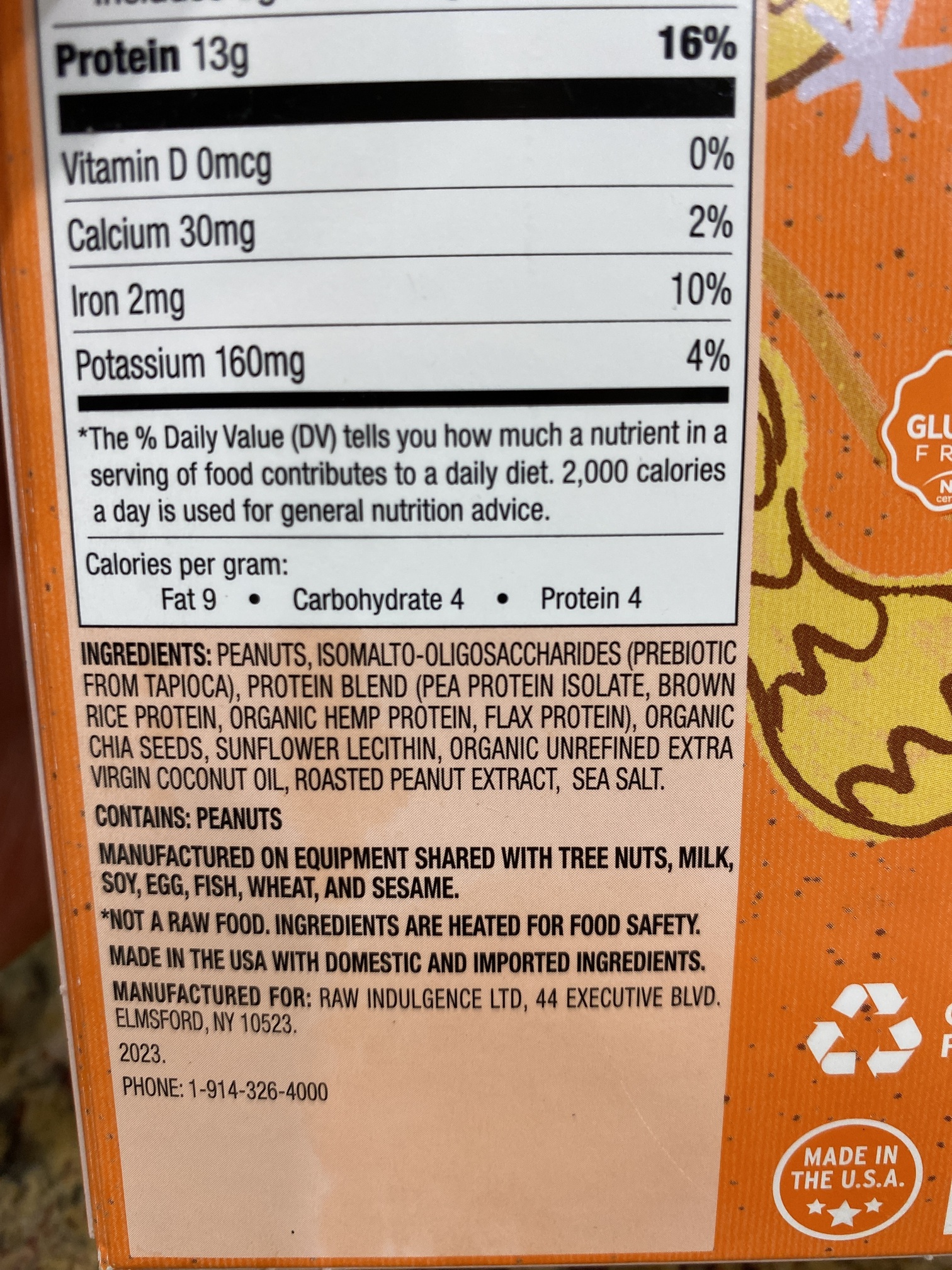 Raw rev creamy peanut butter Pesach Ohel Torah